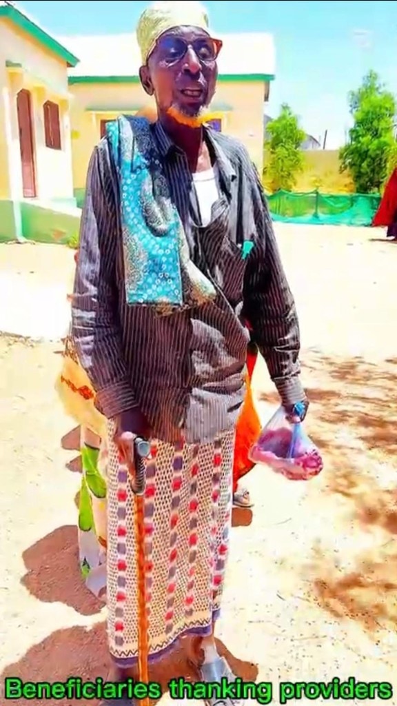 Beneficiary thanking Qurbani providers